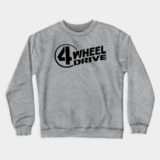 Vintage 4 Wheel Drive Logo in Black Crewneck Sweatshirt